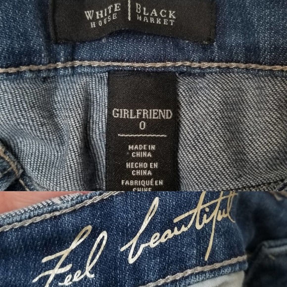 WHBM Patched Girlfriend Embellished Jeans - Picture 7 of 8